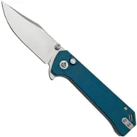 QSP Knife QSP Grebe QS147-B1, 14C28N Clippoint blue Micarta, pocket knife