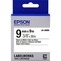 Epson LK-3WBN | svart text - vit tejp | 9mm (original)