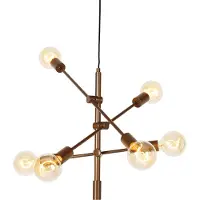 QAZQA Industriell pendellampa mörkbrons 6-ljus - Sydney