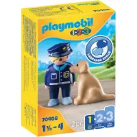 Playmobil polis med hund 70408 1.2.3 fr sm barn