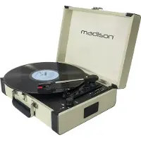 Madison Vintage skivspelare m. Bluetooth, beige