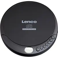 Lenco CD-200 Bärbar CD-spelare CD, CD-RW, MP3 Batteri-laddningsfunktion Svart
