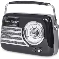 Madison retro radio med Bluetooth och FM (svart)