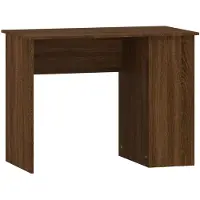 vidaXL Skrivbord, Brun Ek, 100x55x75 cm, Träbaserat Material