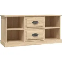 vidaXL Tv-bänk sonoma-ek 99,5x35,5x48 cm konstruerat trä