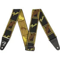 Fender Weighless 2-tums Monogram Rem Svart / Gul / Brun