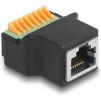 DeLOCK RJ45 Nätverk Adapter Kabel [1x RJ45 hona - 1x Uttag] 0 m Svart, Grön