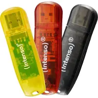 Intenso Rainbow Line USB-minne 32 GB Gul, Röd, Svart 3502483 USB 2.0