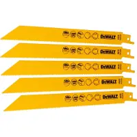 DeWalt DT2353-QZ - Sågblad - för metall, rör, bladmetall, profiler - 5 delar - längd: 203 mm
