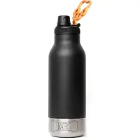 Asobu Buddy, Inomhus / utomhus, 1082 ml, Svart, Gummi, Silikon, Rostfritt stål, Matning, 124 mm