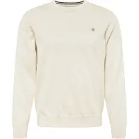 Gant för män. 8030561 Klassisk beige bomullströja med rund halsringning (XXL), Casual, Lång ärm