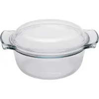 Pyrex kastrull med lock klart glas (2,1 L)