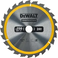 DeWalt DT1956-QZ Construction Cirkelsågklinga- 250 mm - 24T