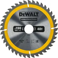 DeWalt Sågklinga för trä Construction; 190x30 mm; Z40