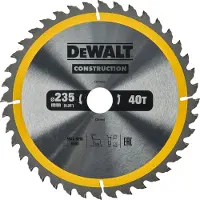 DeWalt Sågklinga för trä DT1955; 235x30 mm; 40T