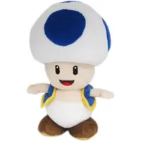San-ei Co Super Mario Blå Padda Teddy 20 Cm