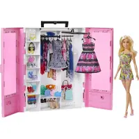 Barbie Fashionistas Docka & Ultimate Closet Leksak med Kläder & 12 Tillbehör