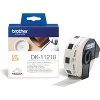 Brother DK-11218 runda etiketter | svart text - vit etikett | Ø 24mm (original)