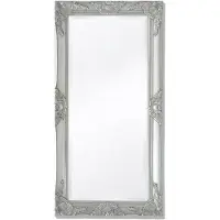 vidaXL Väggspegel i barockstil 100x50 cm silver