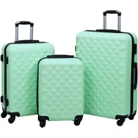 vidaXL Hardside Bagage Set 3 st Mint ABS 92415