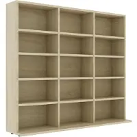 vidaXL CD-hylla sonoma-ek 102x23x89,5 cm konstruerat trä