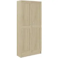 vidaXL Bokskåp sonoma-ek 82,5x30,5x185,5 cm konstruerat trä