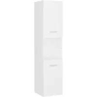 vidaXL Badrumsskåp vit 30x30x130 cm konstruerat trä