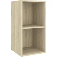 vidaXL Väggmonterad tv-bänk somona-ek 37x37x72 cm konstruerat trä
