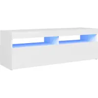 vidaXL TV-bänk med LED-belysning vit 120x35x40 cm