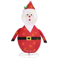 vidaXL Dekorativ jultomte med LED lyxigt tyg 120 cm