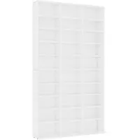 vidaXL CD-hylla vit 102x16x177,5 cm konstruerat trä