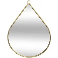 Atmosphera väggspegel i droppform, 39 cm, metallfärg