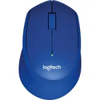 Logitech M330 SILENT PLUS - Mus - 3 knappar - trådlös - 2.4 GHz - trådlös USB-mottagare - blå