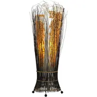 WORU Golvlampa YUNI, Brun / rost, Vardagsrum / matsal, Syntetmaterial, Design, Golvlampa