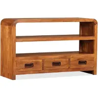 vidaXL TV-bänk massivt akaciaträ 90x30x55 cm