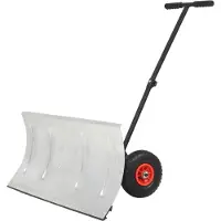 vidaXL Manuell snöplog med hjul 100x44 cm