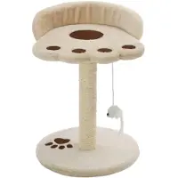 vidaXL Katt Klösträd med klöspelare i sisal 40 cm beige och brun