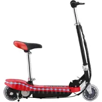 vidaXL Sparkcykel med sits och LEDs för barn 120 W röd