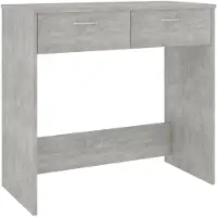 vidaXL Skrivbord betonggrå 80x40x75 cm spånskiva