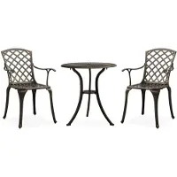 vidaXL 3-delad bistroset gjuten aluminiumbrons 315591
