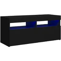 vidaXL TV-bänk med LED-belysning svart 90x35x40 cm