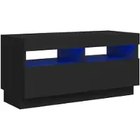 vidaXL TV-bänk med LED-belysning svart 80x35x40 cm