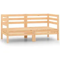 vidaXL Solid Pine Wood 2-Seater Garden Sofa Terrace Sofa Outdoor Sofa Patio Furniture 3082387