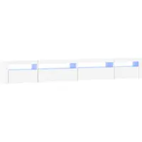 vidaXL Tv-bänk med LED-belysning vit 270x35x40 cm