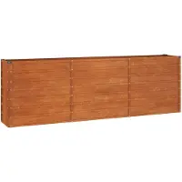 vidaXL Odlingslåda rostig 240x40x77 cm rosttrögt stål