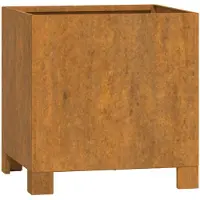 vidaXL Odlingslåda med ben rostfärgad 30x30x30 cm rosttrögt stål