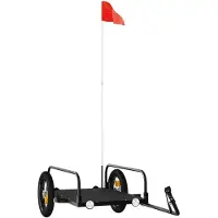 vidaXL Cykelvagn svart 122x53x31 cm järn