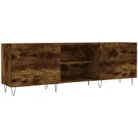 vidaXL Tv-bänk rökfärgad ek 150x30x50 cm konstruerat trä