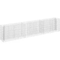 vidaXL Upphöjd Gabion Säng Blomsterbädd Växter Trädgård Uteplats Utomhus Bakgård Planteringsmaskin Galvaniserat stål 145638