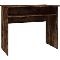 vidaXL Skrivbord rökfärgad ek 90x50x74 cm konstruerat trä